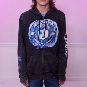 Coraline Unisex Two Worlds Mineral Wash Hoodie Hot Topic Size XL